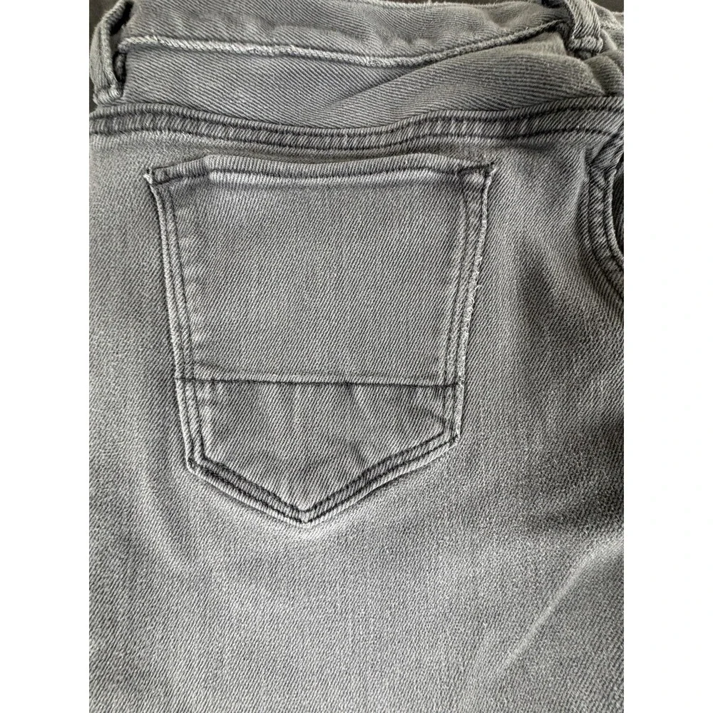 Banana Republic Jeans Mens 34x34 Light Wash Gray Slim Straight Traveler Denim